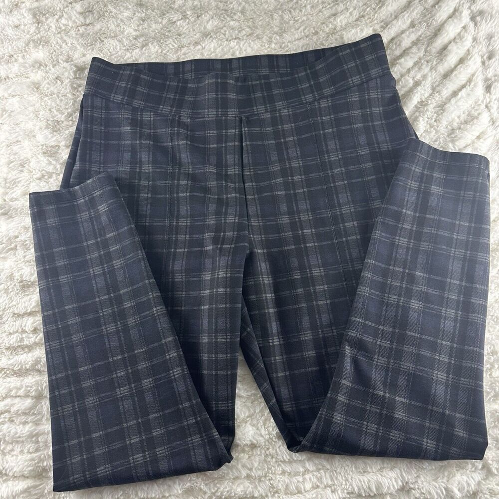 Christopher & Banks Dress Pants Mid Rise Plaid Shaped Fit Size XL Women Stretchy - Picture 13 of 16